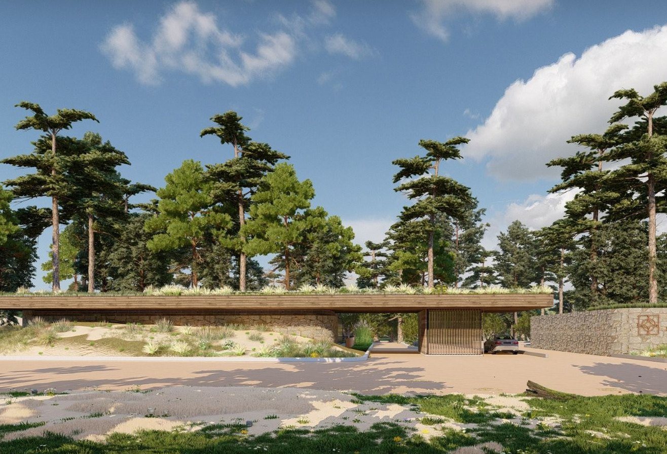 Render of the entrance to Astra