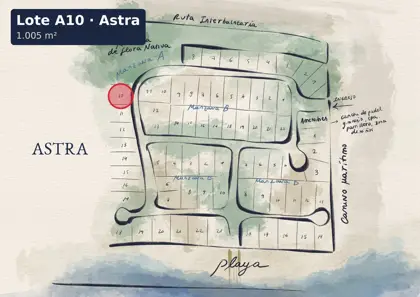 Location of lot A10 on the Astra site plan