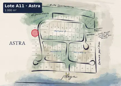 Location of lot A11 on the Astra site plan