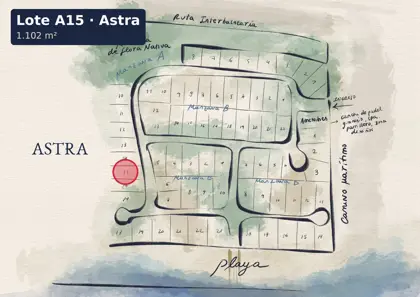 Location of lot A15 on the Astra site plan