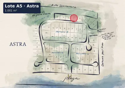 Location of lot A5 on the Astra site plan