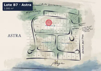 Location of lot B7 on the Astra site plan