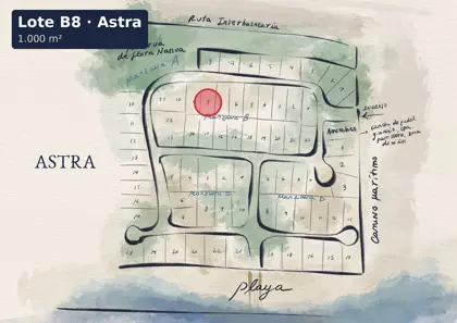 Location of lot B8 on the Astra site plan