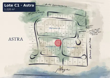 Location of lot C1 on the Astra site plan