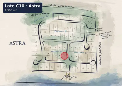 Location of lot C10 on the Astra site plan