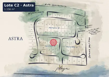 Location of lot C2 on the Astra site plan