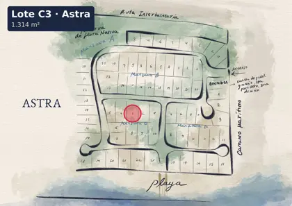 Location of lot C3 on the Astra site plan