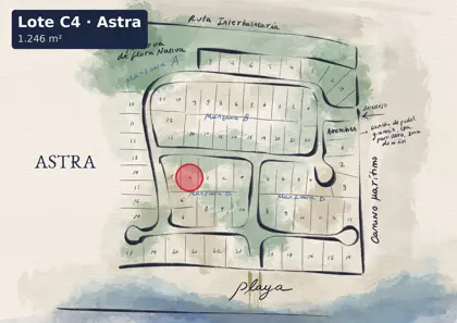 Location of lot C4 on the Astra site plan