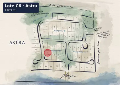 Location of lot C6 on the Astra site plan