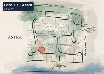 Location of lot C7 on the Astra site plan