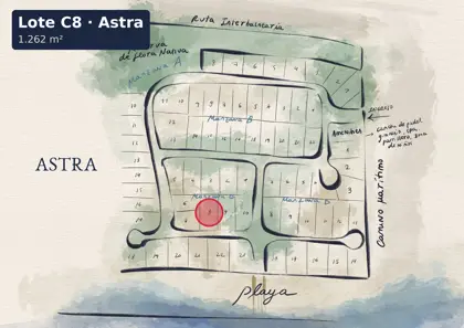 Location of lot C8 on the Astra site plan