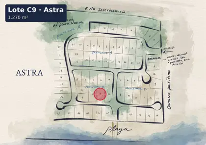 Location of lot C9 on the Astra site plan