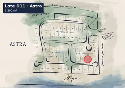 Location of lot D11 on the Astra site plan