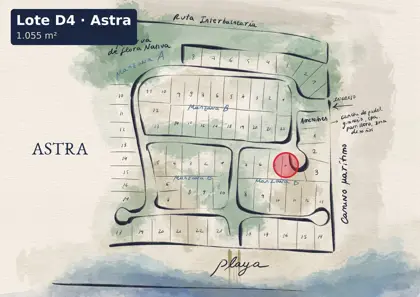 Location of lot D4 on the Astra site plan