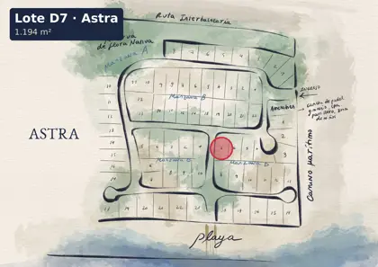 Location of lot D7 on the Astra site plan