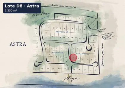 Location of lot D8 on the Astra site plan