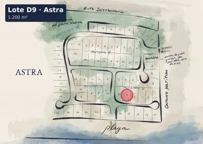 Location of lot D9 on the Astra site plan