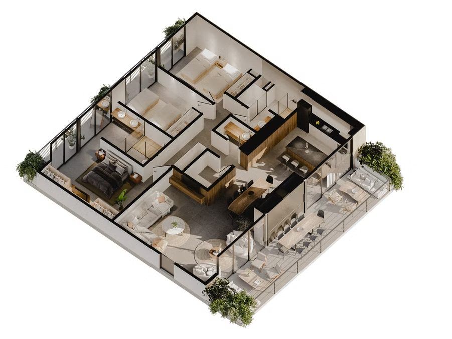 Planta / tipología de Bohouse