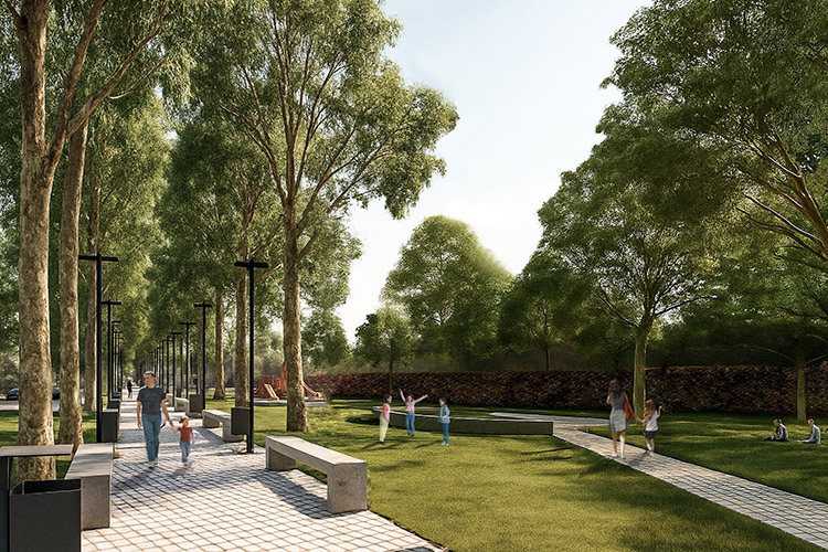 Plaza pública de Estancia Miramar