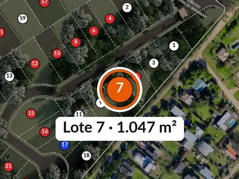 Ubicación del lote 7 en el masterplan de Estancia Miramar