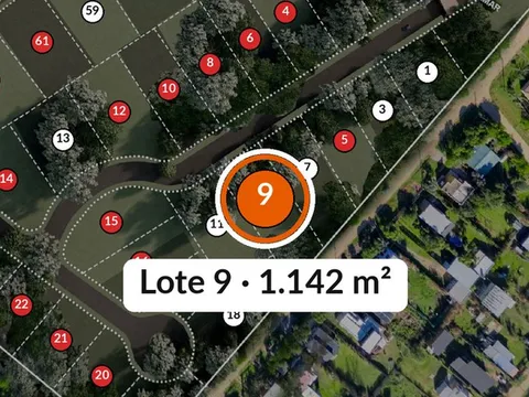 Ubicación del lote 9 en el masterplan de Estancia Miramar