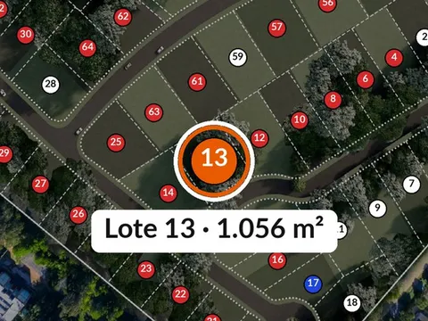 Ubicación del lote 13 en el masterplan de Estancia Miramar