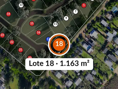 Ubicación del lote 18 en el masterplan de Estancia Miramar