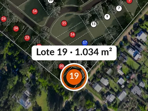 Ubicación del lote 19 en el masterplan de Estancia Miramar