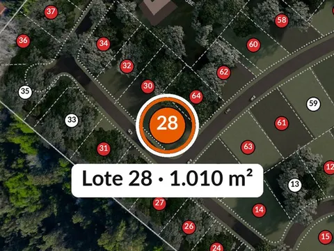 Ubicación del lote 28 en el masterplan de Estancia Miramar