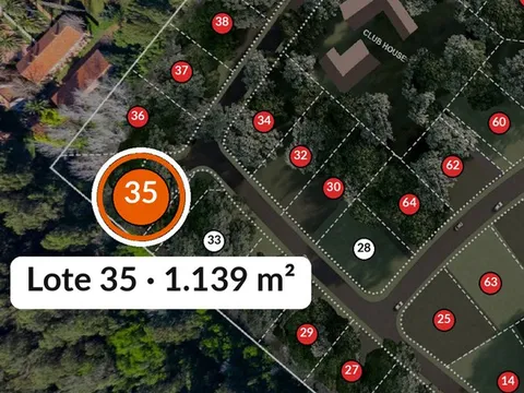 Ubicación del lote 35 en el masterplan de Estancia Miramar