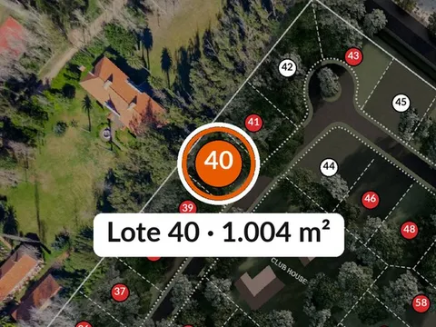 Ubicación del lote 40 en el masterplan de Estancia Miramar