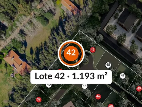 Ubicación del lote 42 en el masterplan de Estancia Miramar