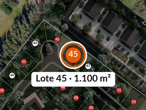 Ubicación del lote 45 en el masterplan de Estancia Miramar