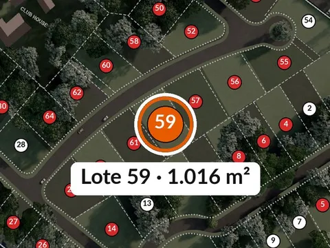 Ubicación del lote 59 en el masterplan de Estancia Miramar