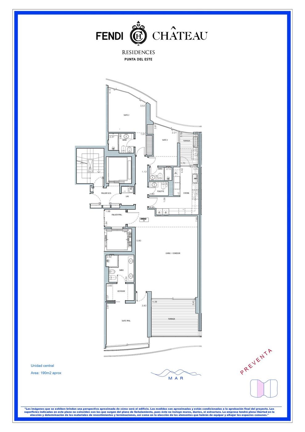 Planta / tipología de Fendi Château Residences