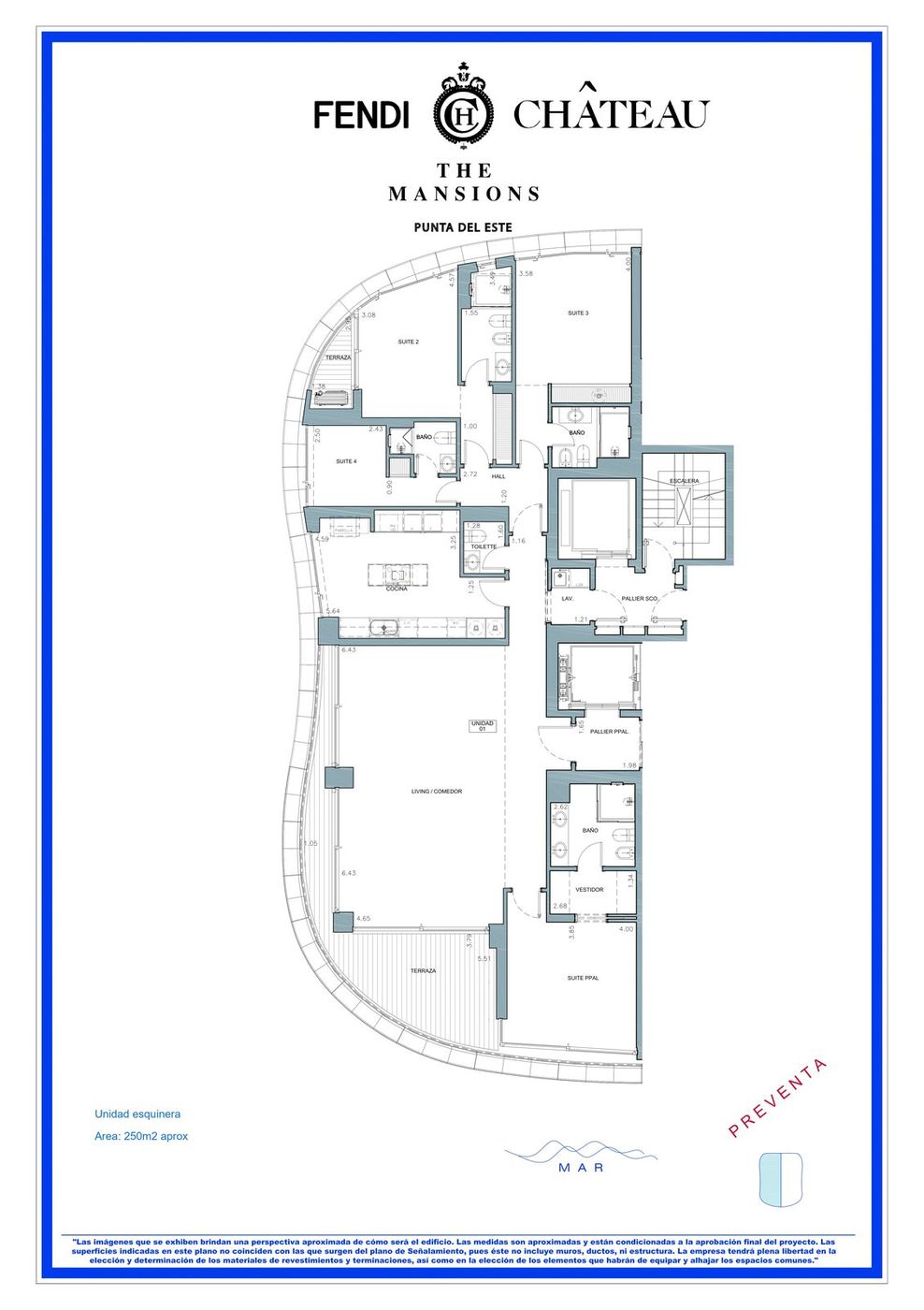 Planta / tipología de Fendi Château Residences