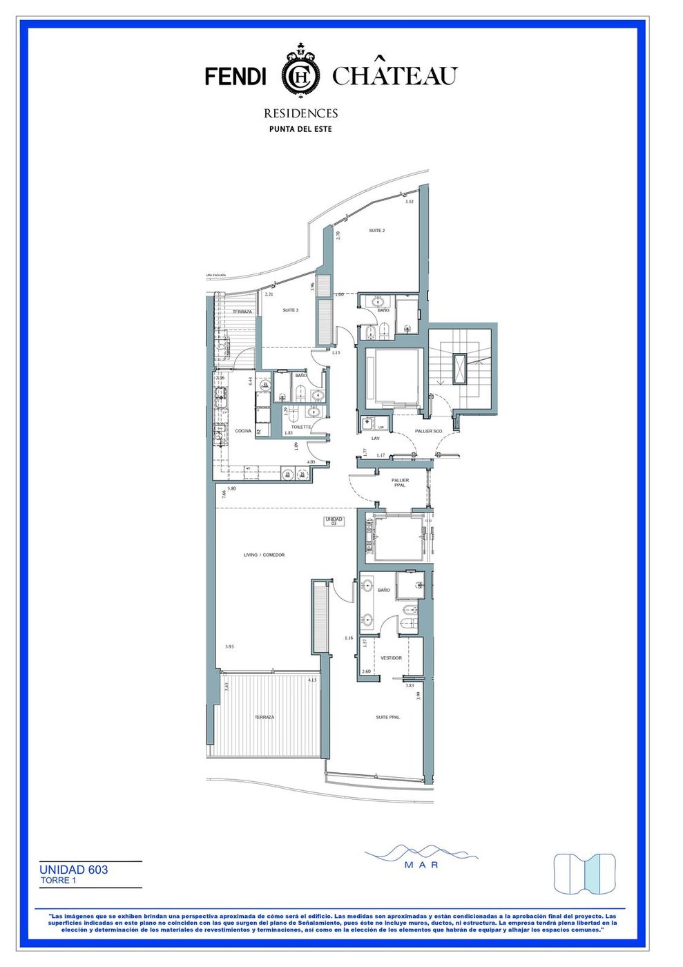 Planta / tipología de Fendi Château Residences