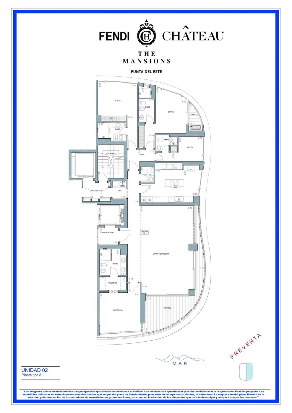 Planta / tipología de Fendi Château Residences
