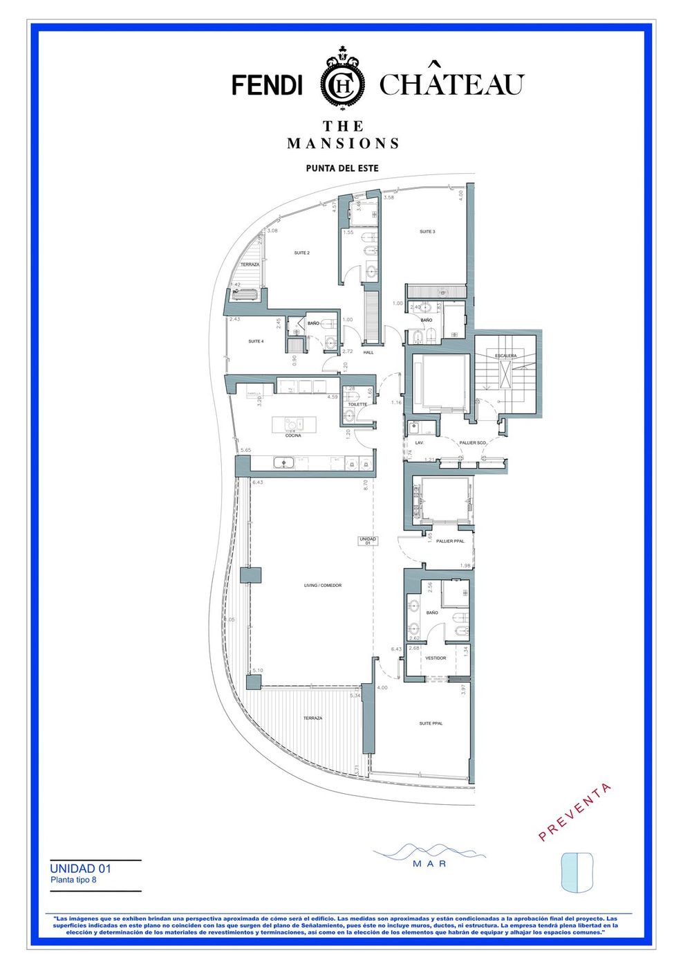Planta / tipología de Fendi Château Residences