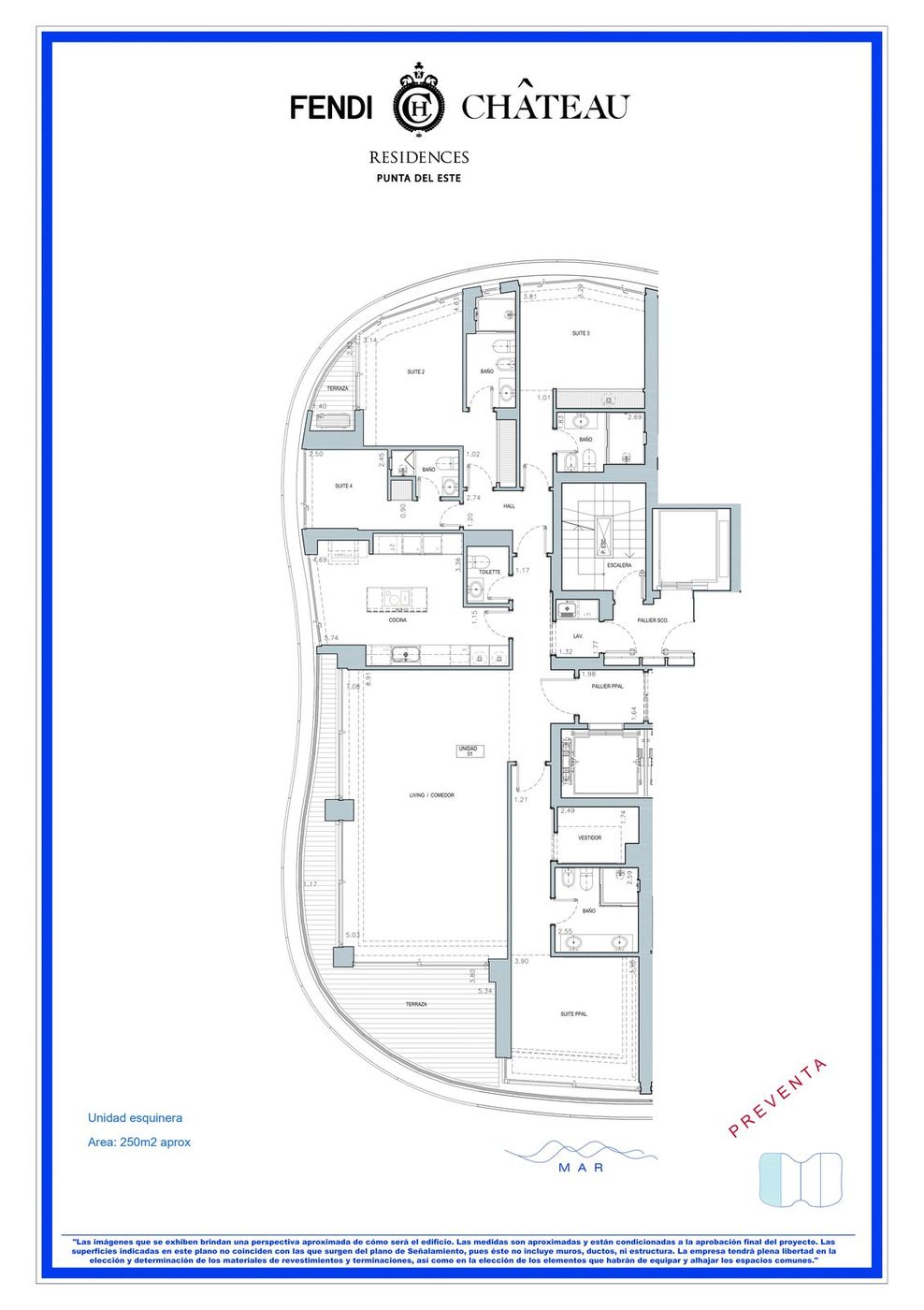 Planta / tipología de Fendi Château Residences