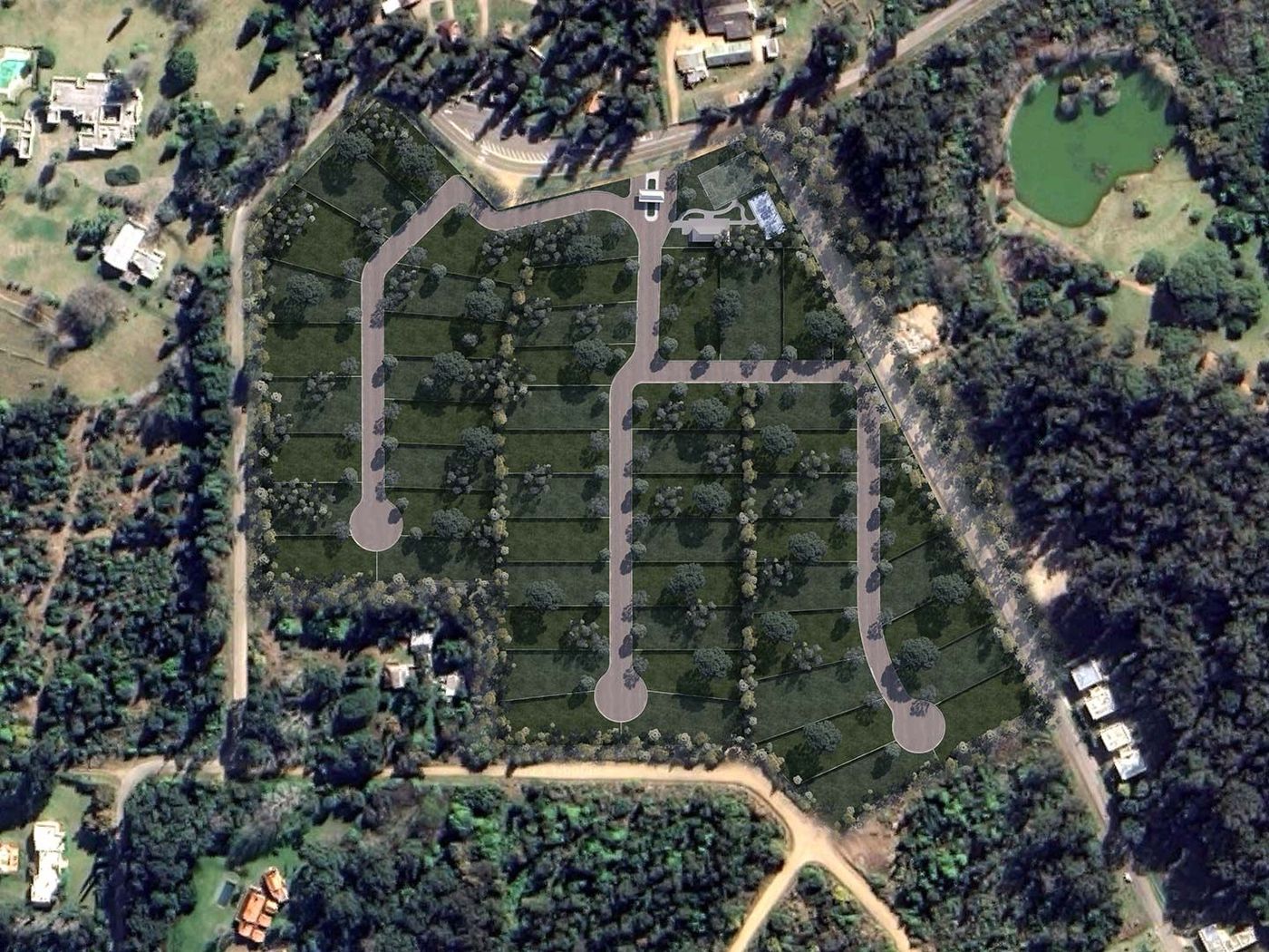 Plano del barrio La Chacra — masterplan