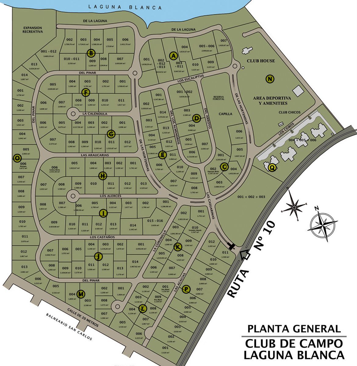 Plano del barrio Laguna Blanca — masterplan