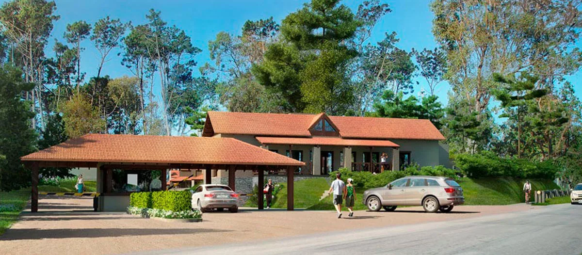 Render de la garita de acceso