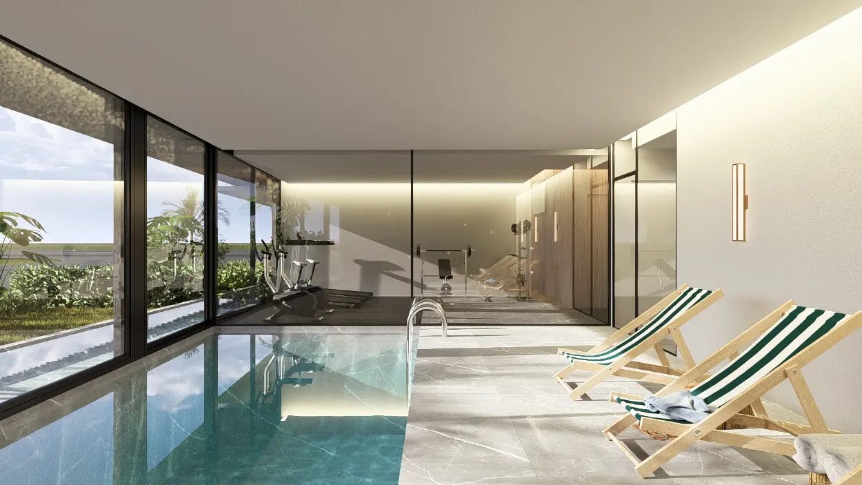 Piscine intérieure chauffée à See Bosque