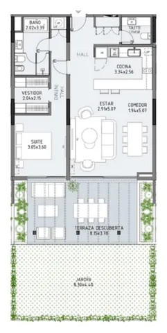 Floor plan of unit 20 at Selenza, building 8