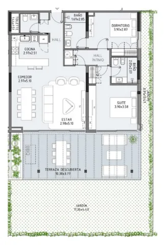 Floor plan of unit 21 at Selenza, building 8