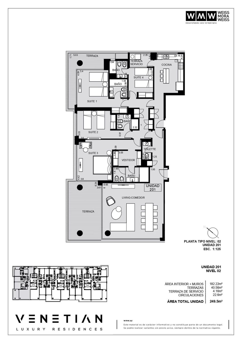 Planta / tipología de Venetian Luxury Residences
