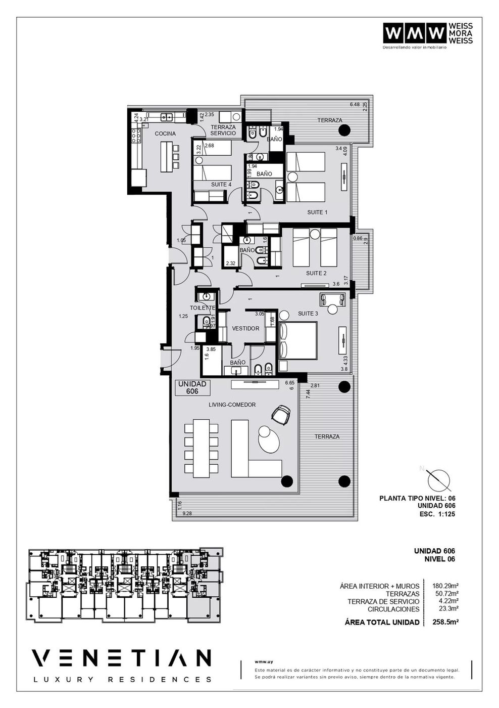 Planta / tipología de Venetian Luxury Residences