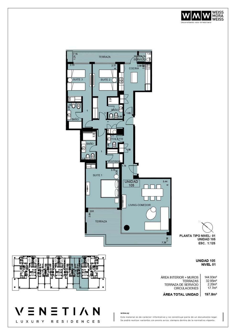 Planta / tipología de Venetian Luxury Residences