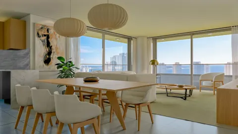 View Brava — interior de apartamento de 3 dormitorios, render 3